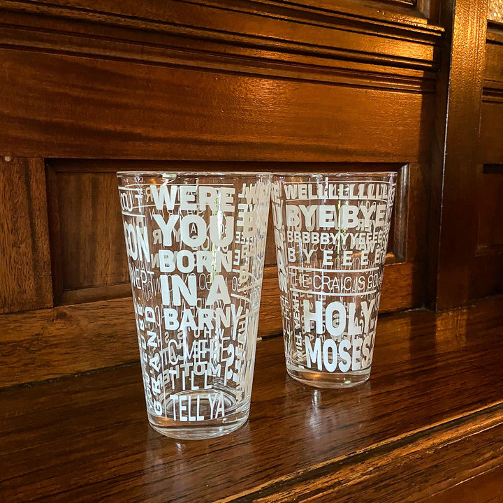 The Irishisms Pint Glass set of 2