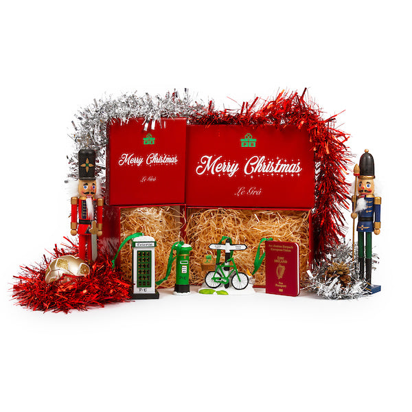 DOUBLE BOX SET - Irish Passport & Bicycle AND Irish Telephone Box & Irish Post Box Decoration Gift Boxes