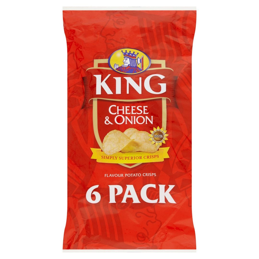 King Crisps Cheese & Onion 6 Pack