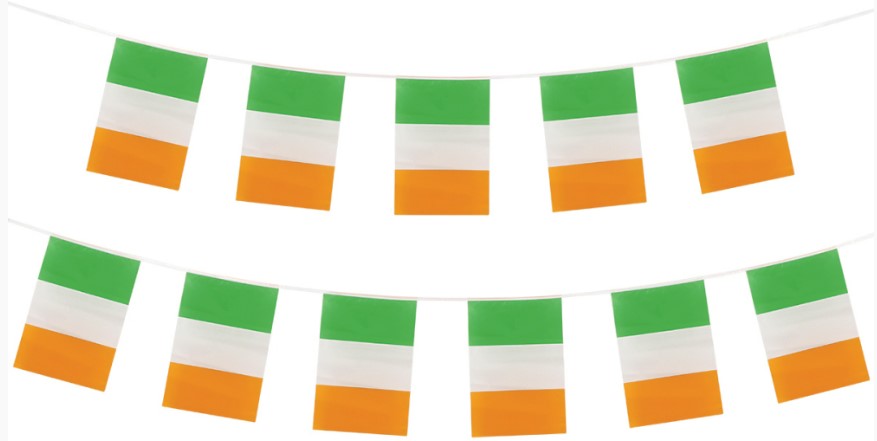 Paddy's Day Tricolour Flag Bunting 3.6 metres