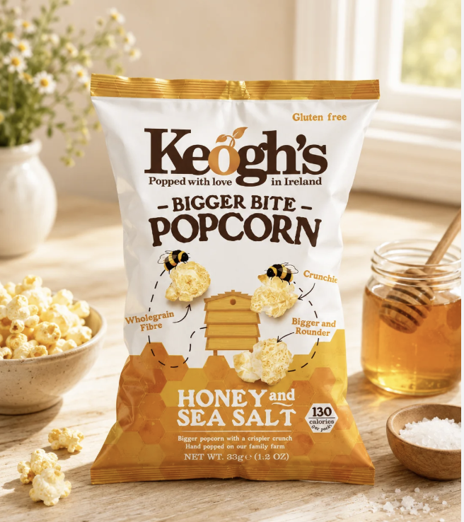 Keoghs honey and sea salt popcorn 90g