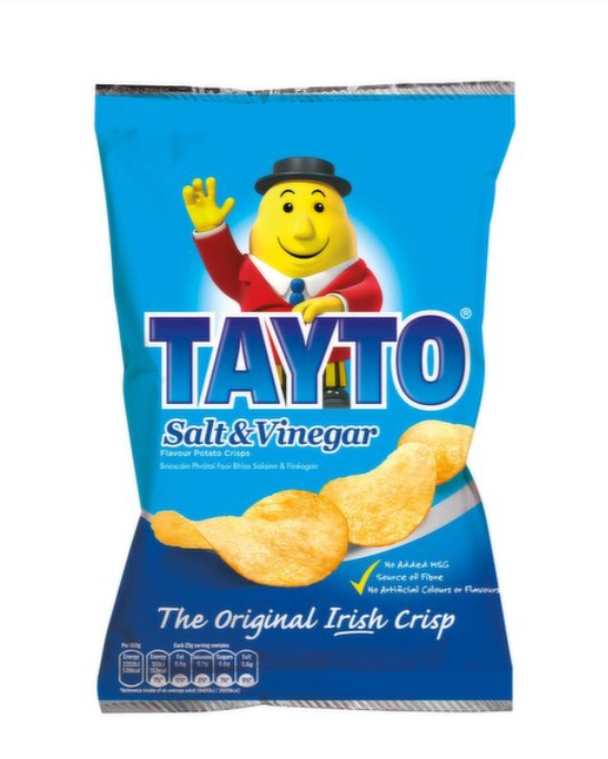 Tayto Crisps Salt & Vinegar 125g