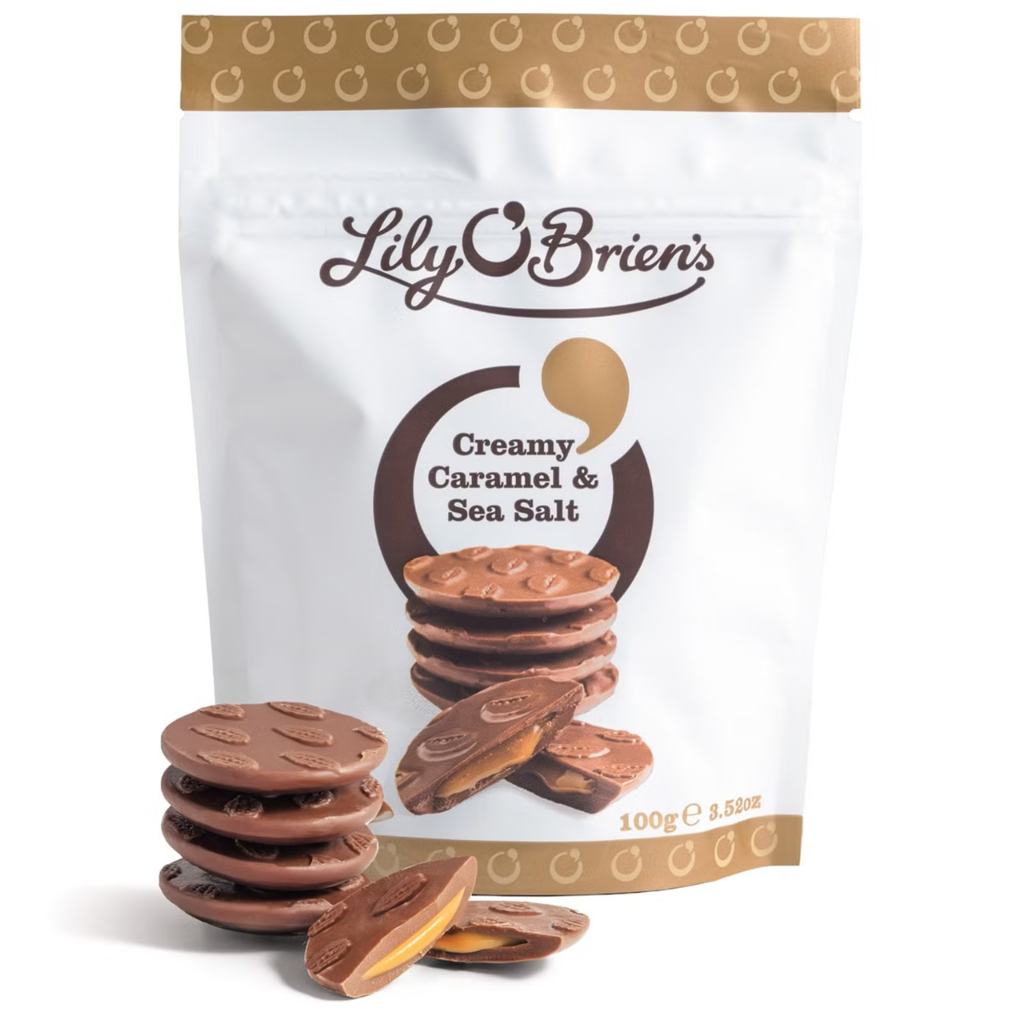 Lily O Briens Creamy Caramel & Sea salt Share Bag 100g