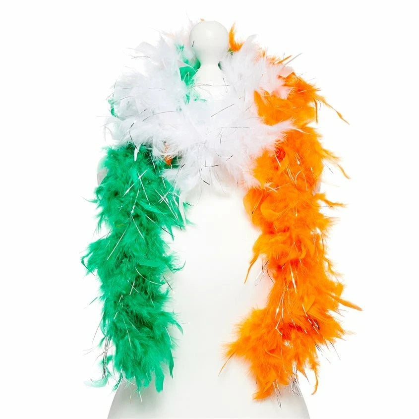 Paddy's  Day Irish Tricolor Feather Boa