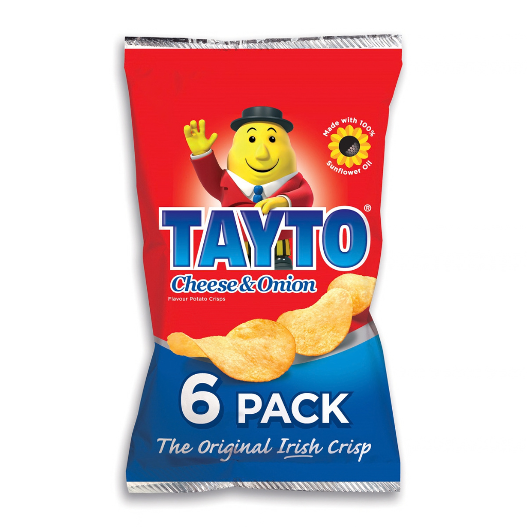 Tayto - Cheese & Onion 6 Pack (25gx6)