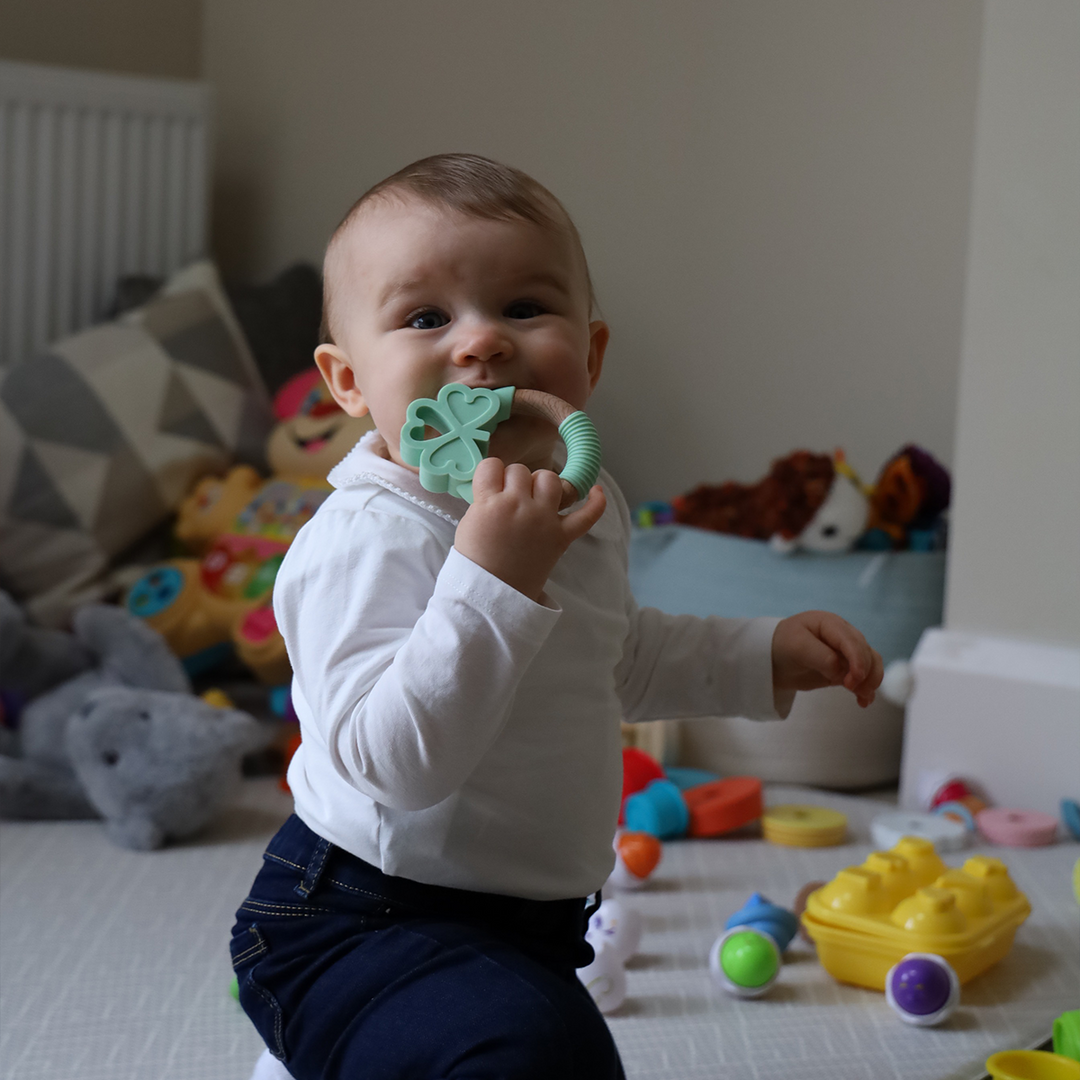 Shamrock Baby Teething Ring