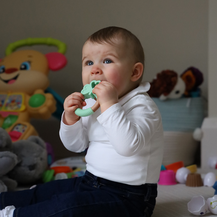 Shamrock Baby Teething Ring